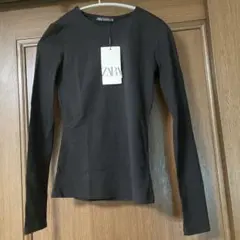 ZARA 長袖 Tシャツ 黒 ブラックのサムネイル