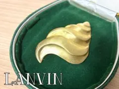 LANVIN ヴィンテージ ゴールド 大ぶり 貝 ブローチ