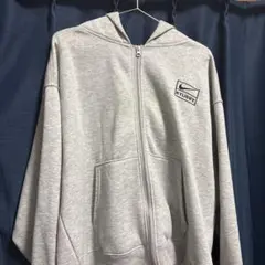 NIKE STUSSY コラボ ジップアップパーカー グレー Lのサムネイル