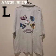 【新品タグ付】ANGEL BLUE ハーフジップ 半袖 Tシャツ グレー　Lのサムネイル