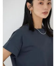 【AMERICAN HOLIC】接触冷感ショートスリーブカットプルオーバー