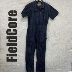 FieldCore デニム　ジャンプスーツ つなぎ　Lオーバーオール　半袖