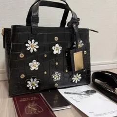 Y004【新品】レザージュエルズ　本革　クロコダイル　2way 最高級モデルT