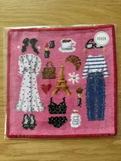 フェイラー　イエナ　コラボ　別注　ハンカチ　タオルハンカチ　FEILER レッド