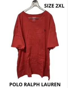 POLO RALPH LAUREN VネックTシャツ XXL 赤
