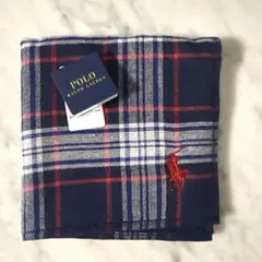 新品タグ付き ポロ ラルフローレン タオルハンカチ ポニー刺繍 紳士 チェック柄