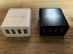 USB 充電器 4ポート 3.1A ACアダプター Q.C3.0二個セット