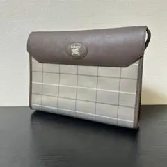 【美品】Burberrysバーバリー　クラッチバッグ　ノバチェック　ビンテージ