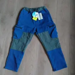F.O.KIDS 新品タグ付き 120 青緑裏起毛カーゴパンツ