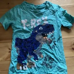 H&M T-Rex スパンコール Tシャツ 6-8Y