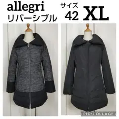 allegri アレグリ リバーシブル ダウンコート 42 XL 切替えのサムネイル