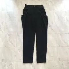 LIMI feu クラックパターン ブラックカジュアルパンツ 02 美品