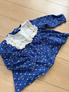 Kinokoto 花柄刺繍襟付きトレーナー 90