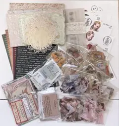 コラージュ素材　まとめ売り　人物ステッカー　シール　素材　紙物