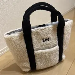 Lee ボアハンドバッグ 手提げバック　ボアバック　ゴルフバック　お弁当バック