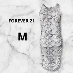 FOREVER 21 ヘビ柄 ノースリーブワンピース 【M】 セクシー