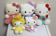 ハローキティ ぬいぐるみ 5体セット　レトロ