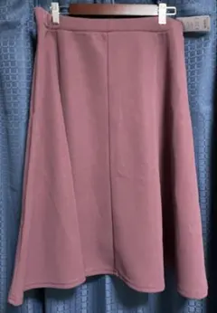 4L 新品 春コーデ ひざ丈 フレアスカート くすみピンク 大人 大きいサイズ