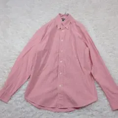 ユニクロ ギンガムチェック シャツ ボタンダウン レッド S 長袖