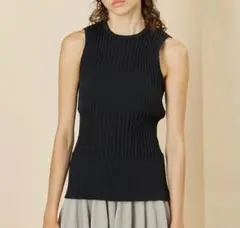 CFCL FLUTED SLEEVELESS ノースリーブ ニット 黒のサムネイル