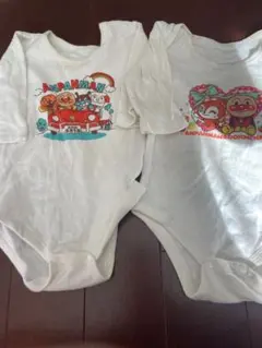 アンパンマン ロンパース 肌着　長袖　綿100 2枚セット