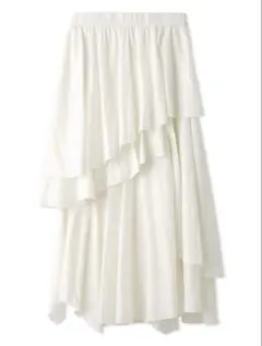 FRAY I.D フレイアイディー イレヘムティアードスカート S アイボリー