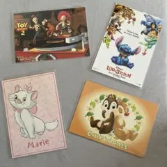 ディズニーキャラクター ポストカード４枚セット