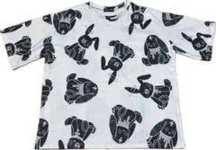 病みかわバニーの総柄Tシャツ　ユニセックス