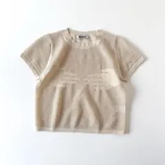 24SS　極美品　NKNIT　hand pattern mesh knit Tのサムネイル