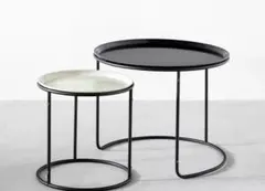 【完売品】カナデモノ CAMBRO製トレー ローテーブル ブラック & ホワイト