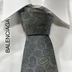 TG1956 BALENCIAGA ペイズリー ジャガード シルク ネクタイ
