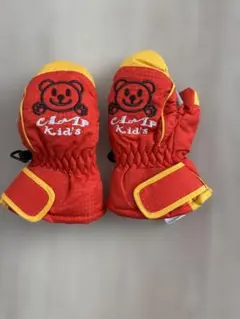 子供用スキーグローブ XS 赤/黄色