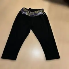 bsPix ヨガパンツ 黒葉柄デザイン　ベルメゾン3L