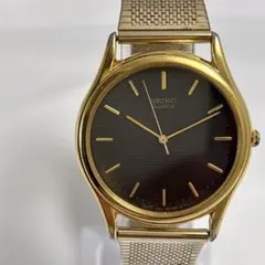 SEIKO セイコー クォーツ腕時計 メンズ ヴィンテージ 黒文字盤