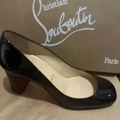 Christian Louboutin パテントブラック　レッドソール　ルブタンのサムネイル