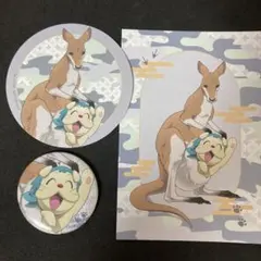 忍たま乱太郎 東武動物公園 缶バッジ 特典ポストカード コースター ヘムヘム