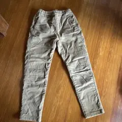 ゴム暖かいユニクロ150裏起毛ベージュ小柄女