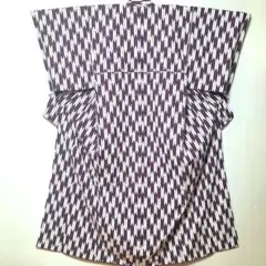 化繊 洗える着物 小紋 袷 矢絣 A1