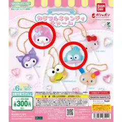 サンリオキャラクターズ カラフルキャンディチャーム2個マイメロ　ハンギョドン