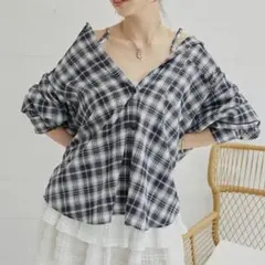 2wayミディチェックシャツ MAJESTIC LEGON チェックシャツ