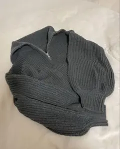 MURUAグレー リブ編み セーター