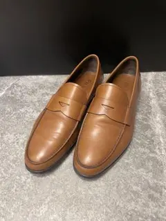 【PRADA】ブラウン レザー ローファー 8 1/2 27.5cm