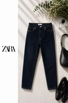 ZARA ザラ　スキニーデニム インディゴ ハイウエスト テーパードのサムネイル