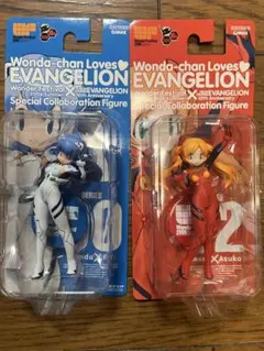 ワンダちゃん Loves エヴァンゲリオン シリーズ02 アスカ コスプレver 海洋堂|ワンダちゃんlovesエヴァンゲリオン(2体セット)|【ハードオフ