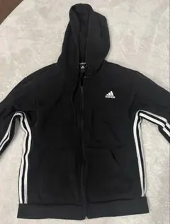 adidas ブラック フルジップ パーカー L