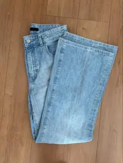 ライトブルーデニムパンツ 25インチ　ワイドパンツ