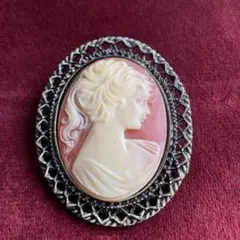 【28】カメオブローチ　ヴィンテージ　レトロ感