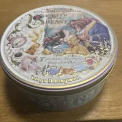 美女と野獣 円形金属缶 東京ディズニーランド