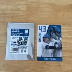 日本ハム　水野達稀 2026年クリアカードえふたんステッカー、シール