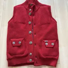 Bark　ニット　ベスト　赤